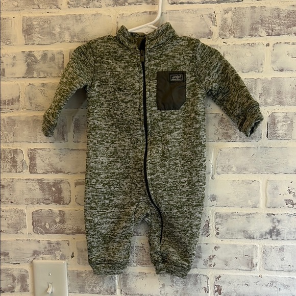 Eddie Bauer Other - Eddie Bauer Baby Body Suit Infant 3-6 Months One Piece Zip Up Green Outdoors